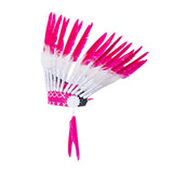 Maxbell American Chief Indian Hat Feather Headdress Photo Props for Stage Cosplay Pink