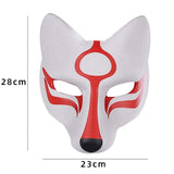 Maxbell Anime Fox Mask Face Cover Halloween Cosplay Mask ,23Cmx28cm Hand Painted