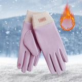 Maxbell Windproof Women Winter Touch Screens Gloves Cold Weather Running Purple
