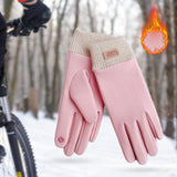 Maxbell Windproof Women Winter Touch Screens Gloves Cold Weather Running Pink