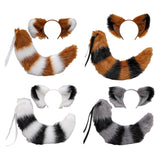 Maxbell Long Fox Ears Tail Cosplay Costume Furry Children Fancy Part Dress up White Black