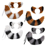 Maxbell Long Fox Ears Tail Cosplay Costume Furry Children Fancy Part Dress up White Black