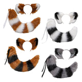 Maxbell Long Fox Ears Tail Cosplay Costume Furry Children Fancy Part Dress up White Black