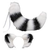Maxbell Long Fox Ears Tail Cosplay Costume Furry Children Fancy Part Dress up White Black