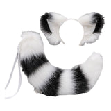 Maxbell Long Fox Ears Tail Cosplay Costume Furry Children Fancy Part Dress up White Black