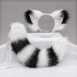 Maxbell Long Fox Ears Tail Cosplay Costume Furry Children Fancy Part Dress up White Black