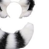 Maxbell Long Fox Ears Tail Cosplay Costume Furry Children Fancy Part Dress up White Black