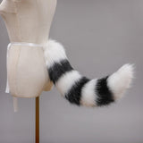 Maxbell Long Fox Ears Tail Cosplay Costume Furry Children Fancy Part Dress up White Black