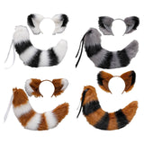 Maxbell Long Fox Ears Tail Cosplay Costume Furry Children Fancy Part Dress up White Black