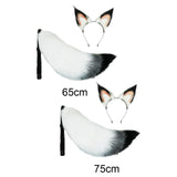 Maxbell 2x Plush Fox Ears and Tail Set Kids Adult Headband Cosplay Fancy Dress 65cm