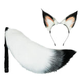 Maxbell 2x Plush Fox Ears and Tail Set Kids Adult Headband Cosplay Fancy Dress 65cm