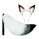 Maxbell 2x Plush Fox Ears and Tail Set Kids Adult Headband Cosplay Fancy Dress 65cm