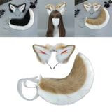Maxbell 2 Pieces Dog Ears and Tail Set Lolita Cosplay Costume Accessories White