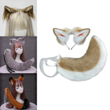 Maxbell 2 Pieces Dog Ears and Tail Set Lolita Cosplay Costume Accessories White