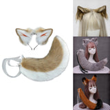 Maxbell 2 Pieces Dog Ears and Tail Set Lolita Cosplay Costume Accessories White