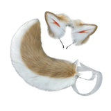 Maxbell 2 Pieces Dog Ears and Tail Set Lolita Cosplay Costume Accessories White