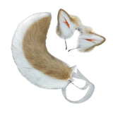 Maxbell 2 Pieces Dog Ears and Tail Set Lolita Cosplay Costume Accessories White