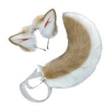 Maxbell 2 Pieces Dog Ears and Tail Set Lolita Cosplay Costume Accessories White