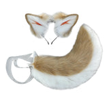 Maxbell 2 Pieces Dog Ears and Tail Set Lolita Cosplay Costume Accessories White