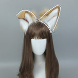 Maxbell 2 Pieces Dog Ears and Tail Set Lolita Cosplay Costume Accessories White