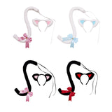 Maxbell Cat Ears and Tail Set Fancy Dress Costume Gift Dressing up Party White Pink
