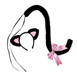 Maxbell Cat Ears and Tail Set Fancy Dress Costume Gift Dressing up Party Black Pink