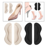 Maxbell 2 Pieces Heel Shoe Grips Adhesive Improve Shoes Too Big Snugs Heel Pads Black