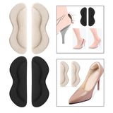Maxbell 2 Pieces Heel Shoe Grips Adhesive Improve Shoes Too Big Snugs Heel Pads Black