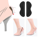 Maxbell 2 Pieces Heel Shoe Grips Adhesive Improve Shoes Too Big Snugs Heel Pads Black