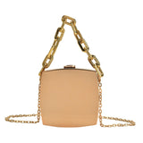 Maxbell Mini Chain Shoulder Bag Tote Girls Casual Handbag for Outdoor Office Date Gold