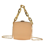 Maxbell Mini Chain Shoulder Bag Tote Girls Casual Handbag for Outdoor Office Date Gold