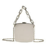 Maxbell Mini Chain Shoulder Bag Tote Girls Casual Handbag for Outdoor Office Date Silver