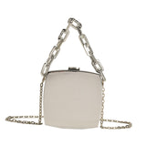 Maxbell Mini Chain Shoulder Bag Tote Girls Casual Handbag for Outdoor Office Date Silver