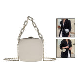 Maxbell Mini Chain Shoulder Bag Tote Girls Casual Handbag for Outdoor Office Date Silver