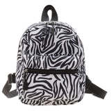 Maxbell Fashion Small Backpack Girls Daypack Knapsacks Rucksack Handbag for Vocation Zebra