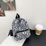 Maxbell Fashion Small Backpack Girls Daypack Knapsacks Rucksack Handbag for Vocation Zebra