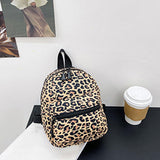 Maxbell Fashion Small Backpack Girls Daypack Knapsacks Rucksack Handbag for Vocation Leopard