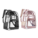 Maxbell Transparent Backpack Female Male Shoulder Bag Clear Daypack for Concert Gold