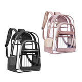 Maxbell Transparent Backpack Female Male Shoulder Bag Clear Daypack for Concert Gold