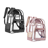 Maxbell Transparent Backpack Female Male Shoulder Bag Clear Daypack for Concert Gold