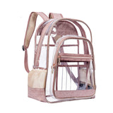 Maxbell Transparent Backpack Female Male Shoulder Bag Clear Daypack for Concert Gold
