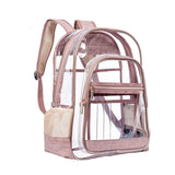 Maxbell Transparent Backpack Female Male Shoulder Bag Clear Daypack for Concert Gold