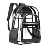 Maxbell Transparent Backpack Female Male Shoulder Bag Clear Daypack for Concert Black