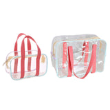 Maxbell Clear Tote Bag PVC Messenger Shoulder Bag for Bathing Concerts Vacation 20cmx11cmx8cm