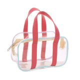 Maxbell Clear Tote Bag PVC Messenger Shoulder Bag for Bathing Concerts Vacation 20cmx11cmx8cm