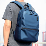 Maxbell Rucksack Male Portable Large Waterproof Laptop Backpack for Hiking Office Blue