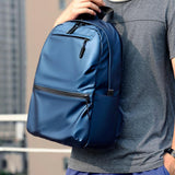 Maxbell Rucksack Male Portable Large Waterproof Laptop Backpack for Hiking Office Blue