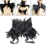 Maxbell Elegant Feather Shrug Shawl Cape Soft Shoulder Wrap for Halloween Costume