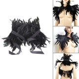 Maxbell Elegant Feather Shrug Shawl Cape Soft Shoulder Wrap for Halloween Costume