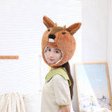 Maxbell Plush Roe Deer Hat Cap Gifts Comfortable Warm Animal for Cosplay Party